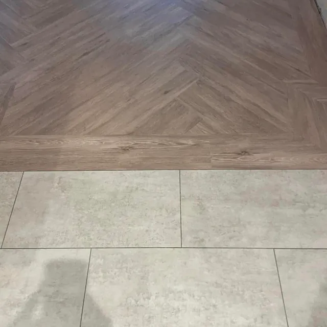 tiles and wooden flooring