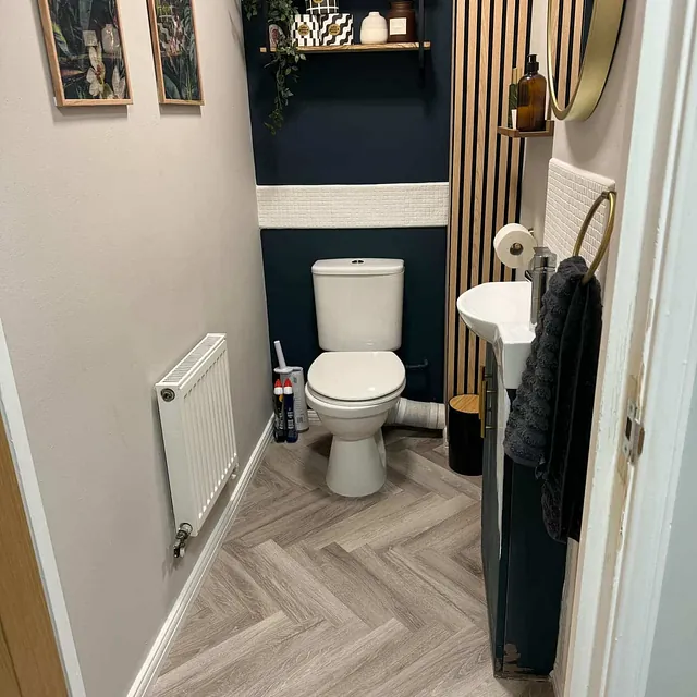 herringbone toilet